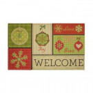 Woven Welcome 18 in. x 30 in. Recycled Rubber Holiday Mat