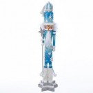 20 in. Hollywood Blue and White Nutcrackers with Snowflakes and Star Staff