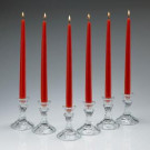 12 in. Tall 3/4 in. Thick Elegant Soft Wine Red Unscented Taper Candles (Set of 12)