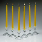 12 in. Tall 3/4 in. Thick Elegant Yellow Unscented Taper Candles (Set of 12)