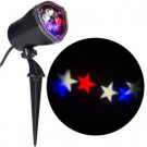11.81 in. 1-Light Projection-Whirl-a-Motion-Stars (RWWB) Light Stake