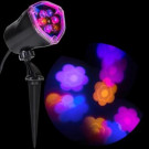 11.81 in. Pink/Blue/Purple/Yellow Flower Projection