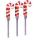 21.26 in. Sparkle Candy Cane Pathway Stakes (Set of 3)