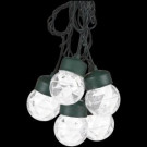 Outdoor Projection 8-Light White Round Light String with Clips