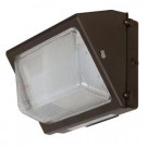 ADL Lumin 60-Watt Bronze Outdoor LED Wall Pack with Prismatic Lens