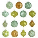 100 mm Holiday Shimmer Ornament Assortment (15-Count)