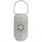 12 in. Candle Holder with White Snowflake Design