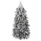 16 in. silver shaved wood tree with glitter