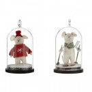 2.75 in. Festive Mouse Cloche Ornaments (Set of 2)