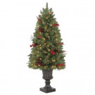 4 ft. Winslow Potted Artificial Christmas Tree with 100 Clear Lights