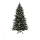7.5 ft. Feel Real Frosted Mountain Spruce Tree with 550 Warm White Lights