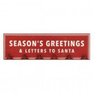 7..75 in. Christmas Season's Greetings Wall Card Holder