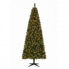 9 ft. Pre-Lit LED Alexander Pine Quick-Set Artificial Christmas Tree with Pinecones and Warm White Lights