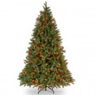 10 ft. Feel-Real Downswept Douglas Fir Hinged Artificial Christmas Tree with 1000 Multi Lights