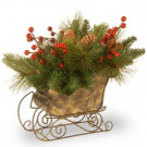 10 in. Decorative Collection Long Needle Pine Cone Sleigh