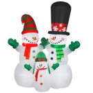 144 in. Inflatable Snowman Family