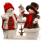 16 in. Plush Collection Snowman Display