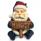 16 in. Santa Clause Holding Welcome Sign