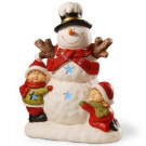 17 in. Lighted Snowman Dcor Piece