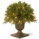 18 in. Tiffany Fir Porch Artificial Bush with Clear Lights