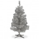 2 ft. Silver Tinsel Artificial Christmas Tree