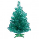 2 ft. Turquoise Tinsel Artificial Christmas Tree