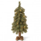 24 in. Feel-Real Bayberry Blue Cedar Tree with Battery Operated LED Lights