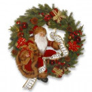 24 in. Plush Collection Wreath with Lights