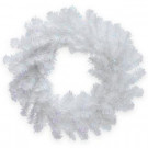 24 in. White Iridescent Tinsel Artificial Christmas Wreath