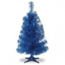 3 ft. Blue Tinsel Artificial Christmas Tree