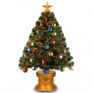 3 ft. Fiber Optic Fireworks Artificial Christmas Tree with Ball Ornaments