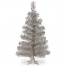 3 ft. Silver Tinsel Artificial Christmas Tree