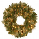 30 in. Carolina Pine Wreath with Battery Operated LED Lights