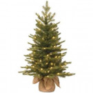 36 in. Feel-Real Nordic Spruce Tree with Clear Lights