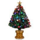 36 in. Fiber Optic Fireworks Tree with Ball Ornaments