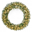 48 in. Carolina Pine Wreath with Clear Lights