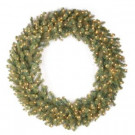 48 in. Downswept Douglas Wreath with Warm White LED Lights