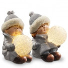 5.5 in. Lighted Boy and Girl Decor Piece