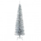 6.5 ft. Decorator's Slim Silver Tinsel Artificial Christmas Tree