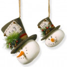 8 in. and 5 in. Snowman with "JOY" on His Hat (Set of 2)