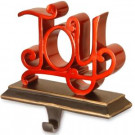 8 in. Polyresin JOY Red Decor Includes Base and Hook