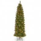 9 ft. Tacoma Pine Pencil Slim Tree with Clear Lights