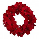 22 in. Amaryllis Artificial Wreath
