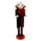 14 in. Black and Red Dracula Wooden Halloween Nutcracker