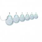 6-Light Outdoor White and Clear Prismatic String Light Set