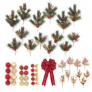 Red and Gold Trim-A-Tree Gift Box (Set of 50-Pieces)