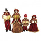 15 in. to 18 in. Victorian Carolers (4-Set) with Songbooks