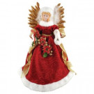 16 in. Majestic Angel Tree Topper with Feathered Wings