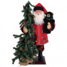 20 in. Pine Cone Santa with Tree