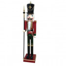 60 in. Red and Green Royal Guard Nutcracker with Staff
